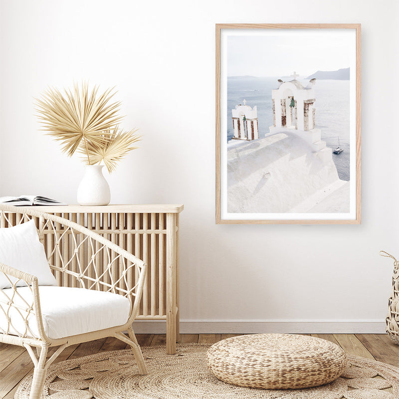 Shop Oia Bells I Photo Art Print a coastal themed photography wall art print from The Print Emporium wall artwork collection - Buy Australian made fine art poster and framed prints for the home and your interior decor, TPE-1330-AP