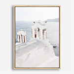 Shop Oia Bells I Photo Canvas Print a coastal themed photography framed stretched canvas print from The Print Emporium wall artwork collection - Buy Australian made prints for the home and your interior decor space, TPE-1330-CA-35X46-NF