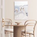 Shop Oia Bells I Photo Canvas Print a coastal themed photography framed stretched canvas print from The Print Emporium wall artwork collection - Buy Australian made prints for the home and your interior decor space, TPE-1330-CA-35X46-NF