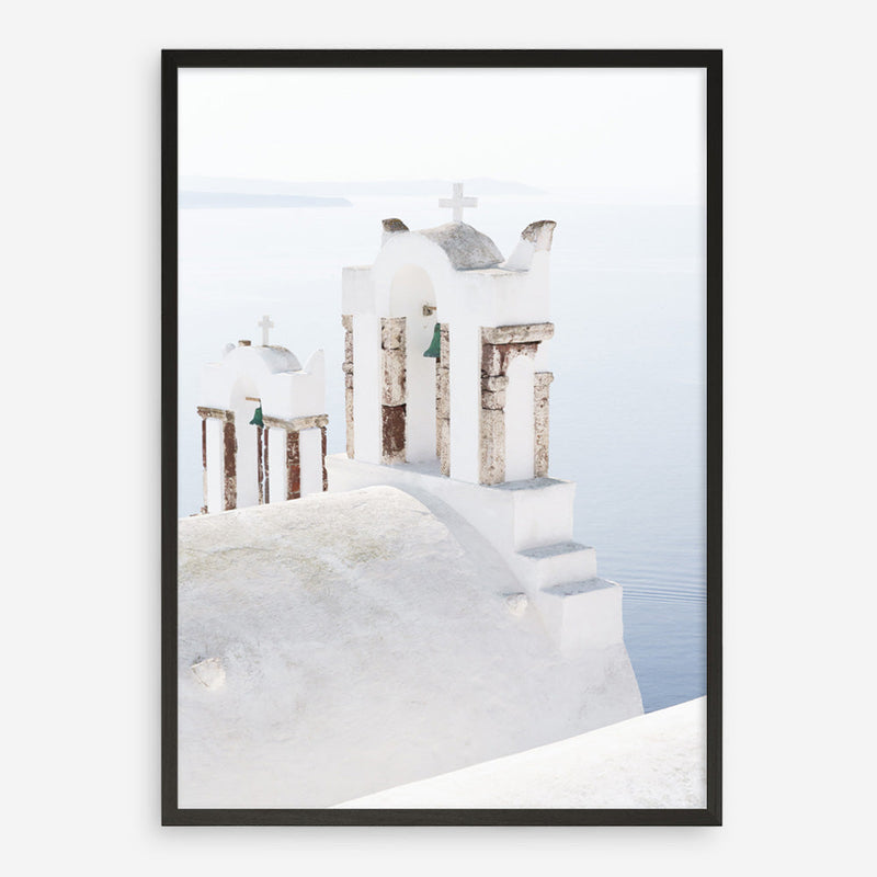 Shop Oia Bells II Photo Art Print a coastal themed photography wall art print from The Print Emporium wall artwork collection - Buy Australian made fine art poster and framed prints for the home and your interior decor, TPE-1343-AP