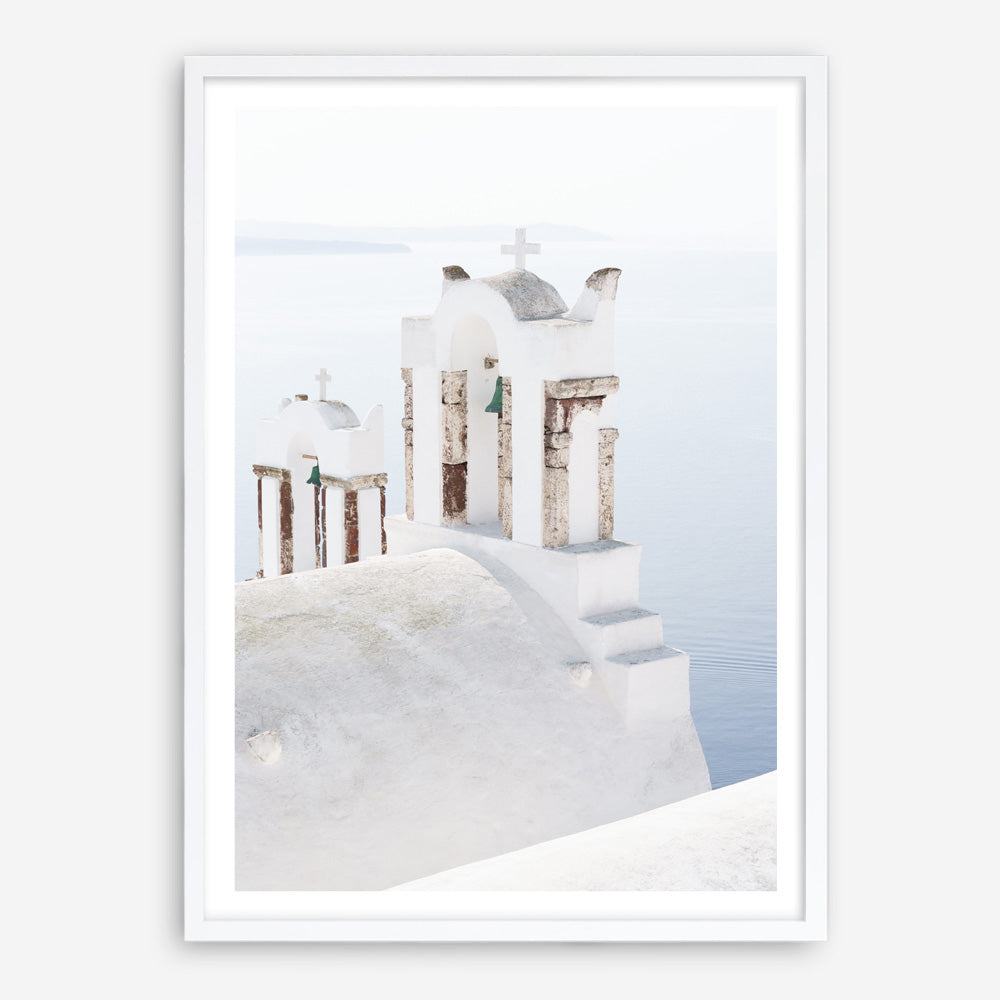 Shop Oia Bells II Photo Art Print a coastal themed photography wall art print from The Print Emporium wall artwork collection - Buy Australian made fine art poster and framed prints for the home and your interior decor, TPE-1343-AP