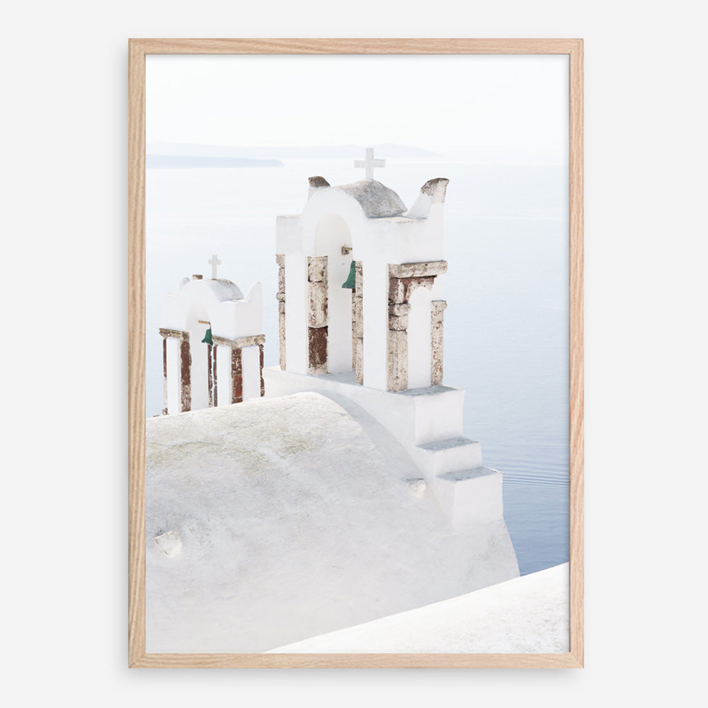 Shop Oia Bells II Photo Art Print a coastal themed photography wall art print from The Print Emporium wall artwork collection - Buy Australian made fine art poster and framed prints for the home and your interior decor, TPE-1343-AP