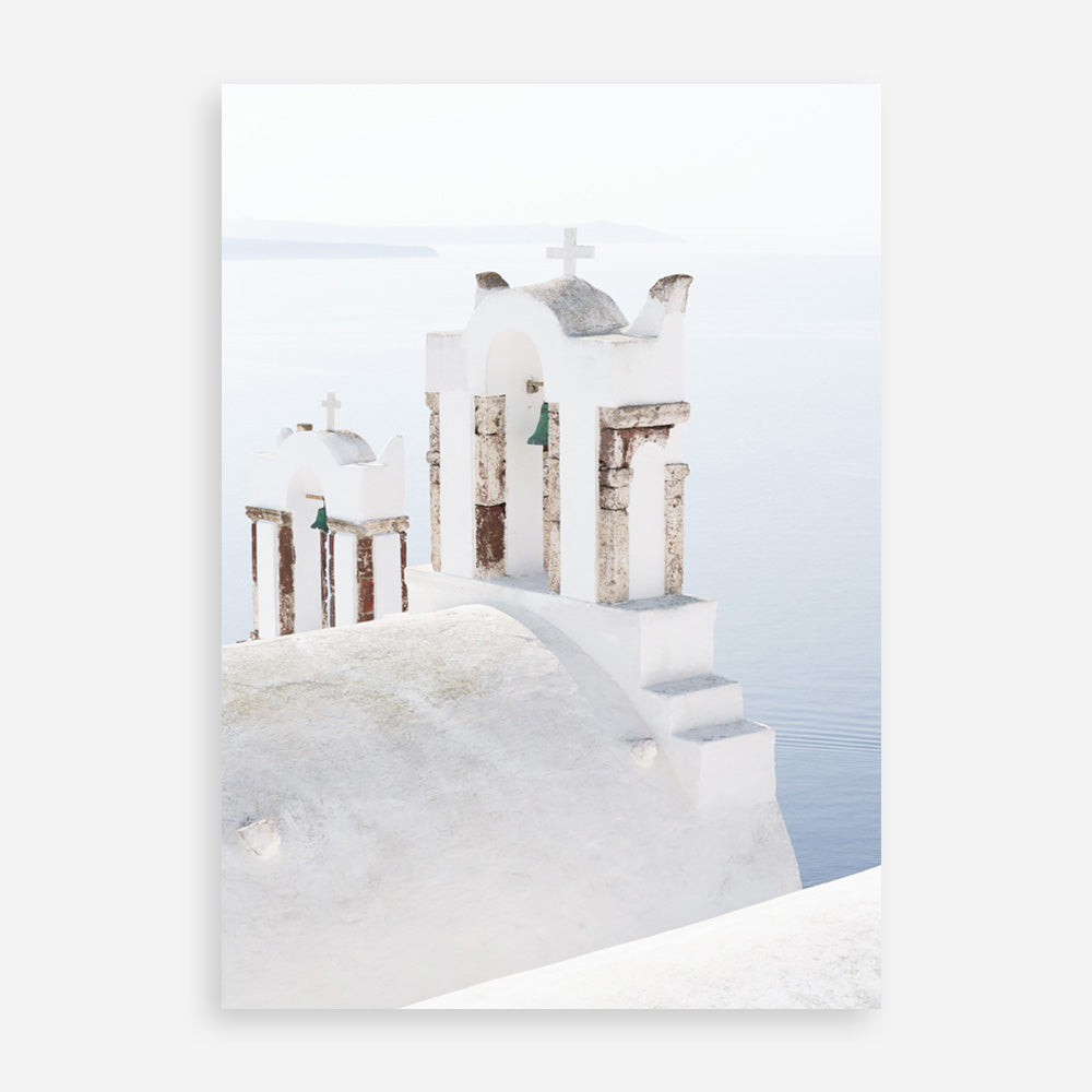 Shop Oia Bells II Photo Art Print a coastal themed photography wall art print from The Print Emporium wall artwork collection - Buy Australian made fine art poster and framed prints for the home and your interior decor, TPE-1343-AP