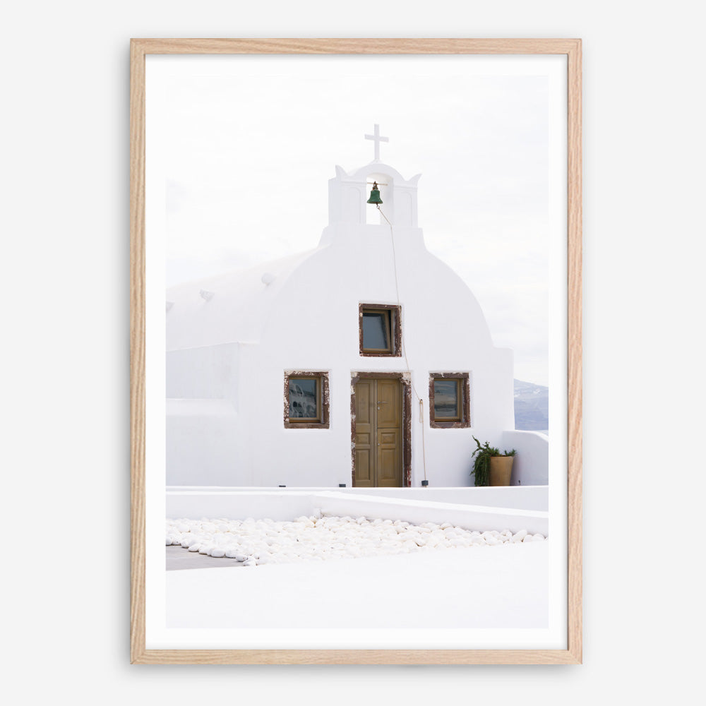 Shop Oia Church I Photo Art Print a coastal themed photography wall art print from The Print Emporium wall artwork collection - Buy Australian made fine art poster and framed prints for the home and your interior decor, TPE-1327-AP