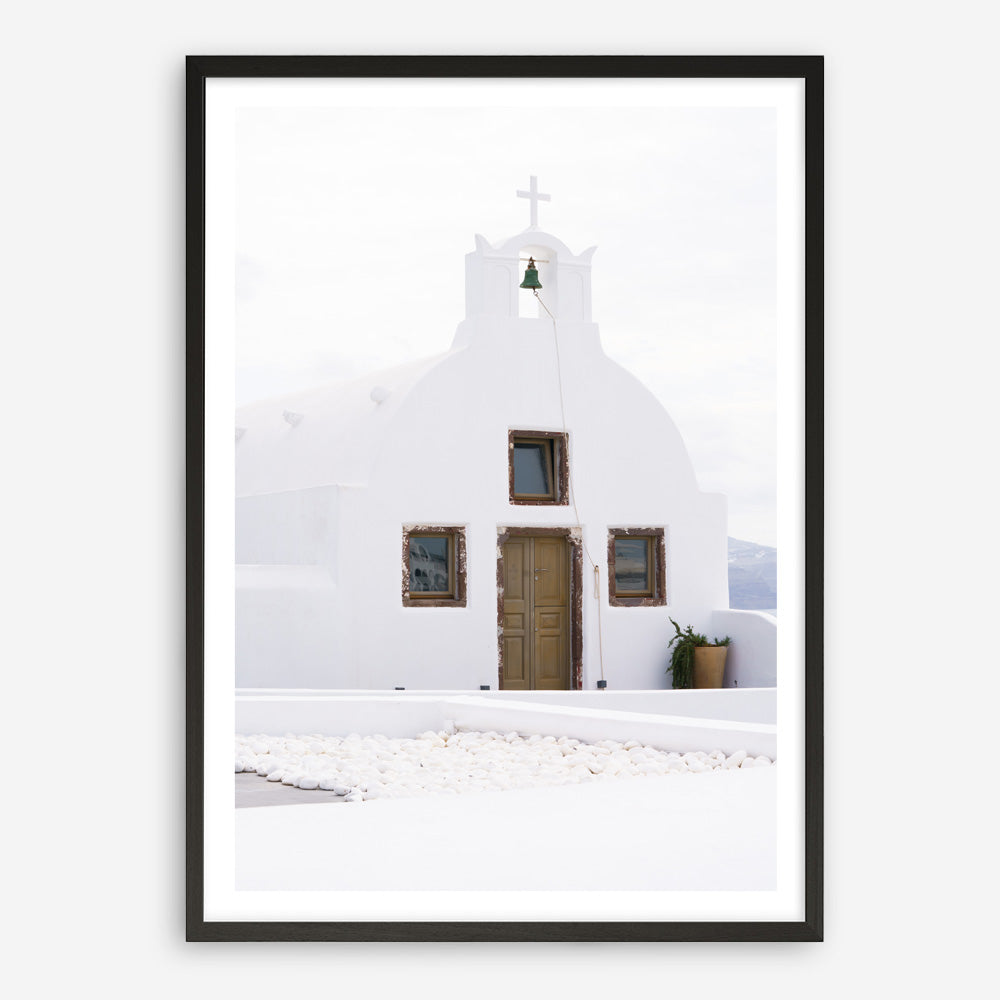 Shop Oia Church I Photo Art Print a coastal themed photography wall art print from The Print Emporium wall artwork collection - Buy Australian made fine art poster and framed prints for the home and your interior decor, TPE-1327-AP