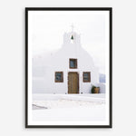Shop Oia Church I Photo Art Print a coastal themed photography wall art print from The Print Emporium wall artwork collection - Buy Australian made fine art poster and framed prints for the home and your interior decor, TPE-1327-AP