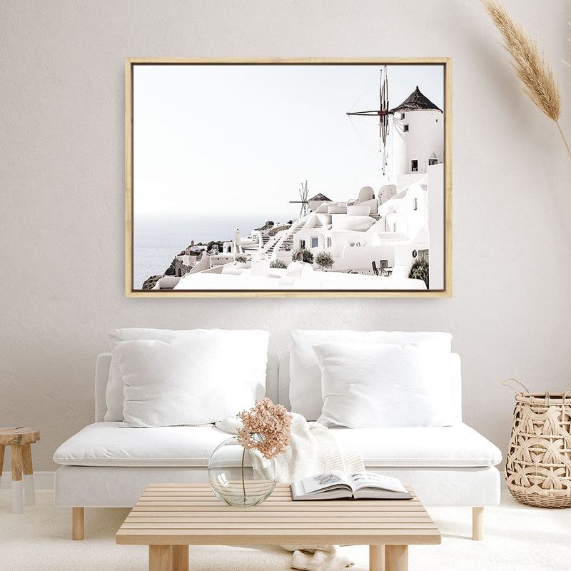 Shop Oia II Photo Canvas Print a coastal themed photography framed stretched canvas print from The Print Emporium wall artwork collection - Buy Australian made prints for the home and your interior decor space, TPE-842-CA-35X46-NF