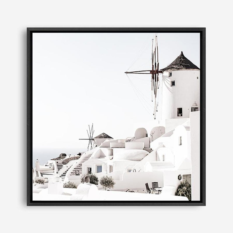 Shop Oia II (Square) Photo Canvas a coastal themed photography framed stretched canvas print from The Print Emporium wall artwork collection - Buy Australian made prints for the home and your interior decor space, TPE-843-CA-40X40-NF