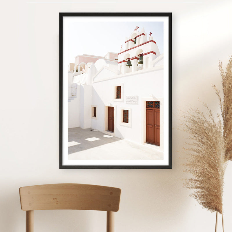 Shop Oia Little Church Photo Art Print a photography wall art print from The Print Emporium wall artwork collection - Buy Australian made fine art poster and framed prints for the home and your interior decor room, TPE-1339-AP
