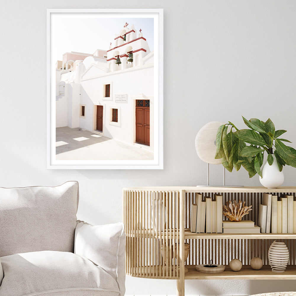 Shop Oia Little Church Photo Art Print a photography wall art print from The Print Emporium wall artwork collection - Buy Australian made fine art poster and framed prints for the home and your interior decor room, TPE-1339-AP