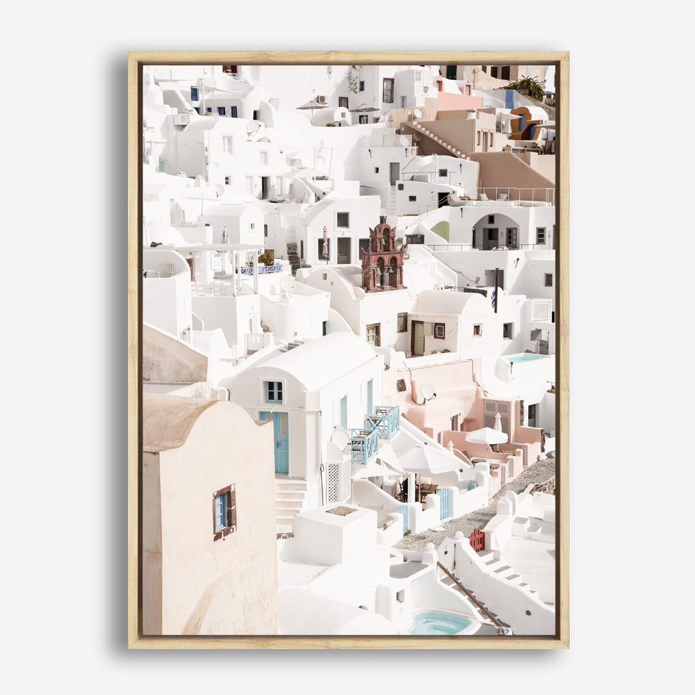 Shop Oia Panorama I Photo Canvas Print a photography framed stretched canvas print from The Print Emporium wall artwork collection - Buy Australian made prints for the home and your interior decor space, TPE-1363-CA-35X46-NF