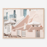 Shop Oia Rose Pink Villa I Photo Art Print a photography wall art print from The Print Emporium wall artwork collection - Buy Australian made fine art poster and framed prints for the home and your interior decor room, TPE-1360-AP