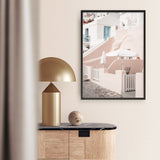 Oia Rose Pink Villa II Photo Art Print