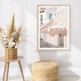 Oia Rose Pink Villa II Photo Art Print