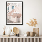 Oia Rose Pink Villa II Photo Art Print
