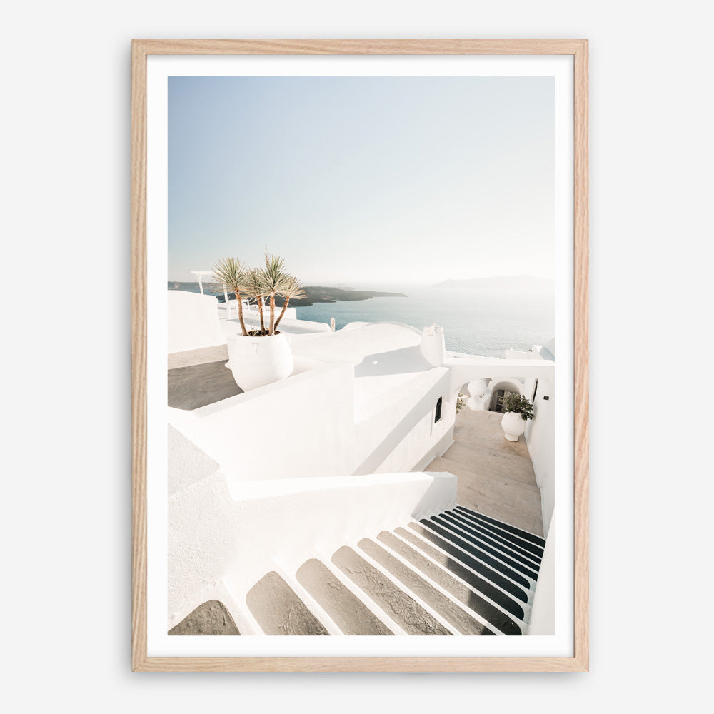 Shop Oia Stairs Photo Art Print a coastal themed photography wall art print from The Print Emporium wall artwork collection - Buy Australian made fine art poster and framed prints for the home and your interior decor, TPE-1304-AP