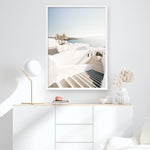 Shop Oia Stairs Photo Art Print a coastal themed photography wall art print from The Print Emporium wall artwork collection - Buy Australian made fine art poster and framed prints for the home and your interior decor, TPE-1304-AP
