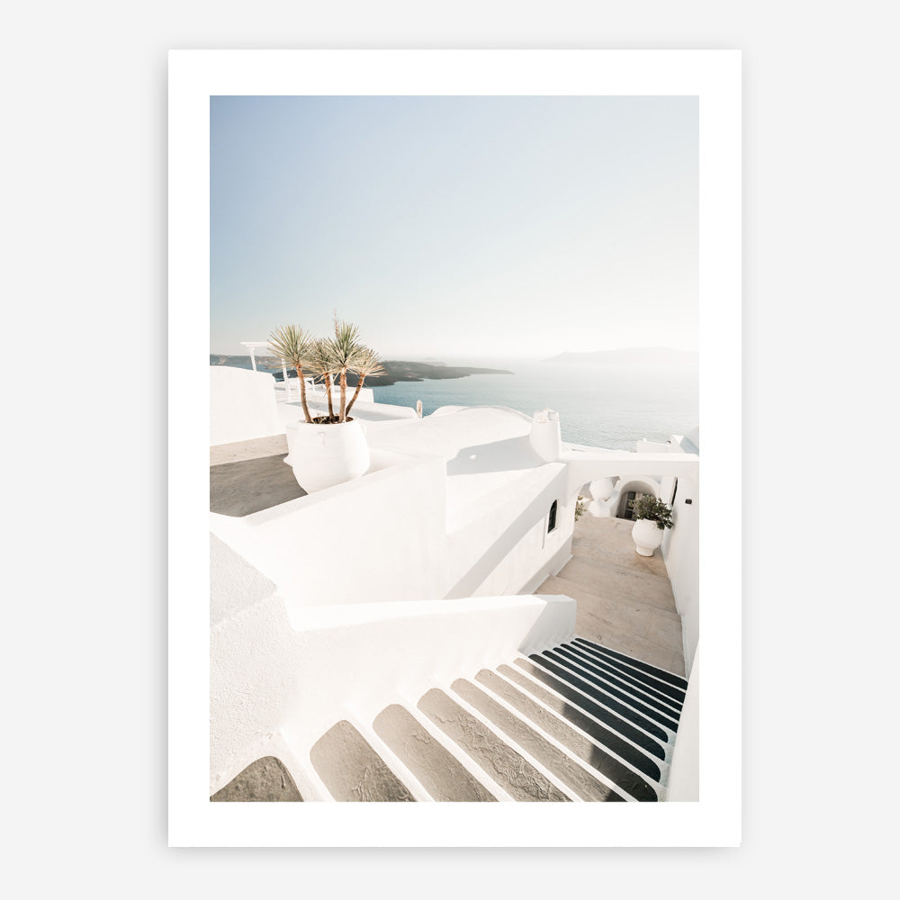 Shop Oia Stairs Photo Art Print a coastal themed photography wall art print from The Print Emporium wall artwork collection - Buy Australian made fine art poster and framed prints for the home and your interior decor, TPE-1304-AP