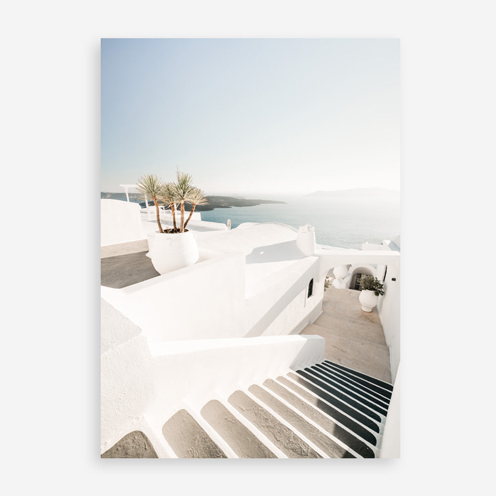 Shop Oia Stairs Photo Art Print a coastal themed photography wall art print from The Print Emporium wall artwork collection - Buy Australian made fine art poster and framed prints for the home and your interior decor, TPE-1304-AP