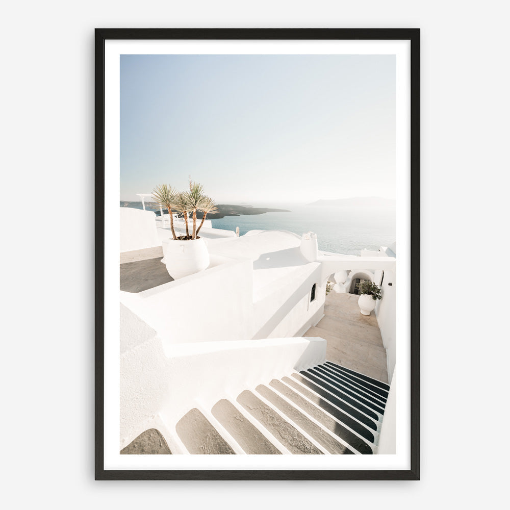 Shop Oia Stairs Photo Art Print a coastal themed photography wall art print from The Print Emporium wall artwork collection - Buy Australian made fine art poster and framed prints for the home and your interior decor, TPE-1304-AP