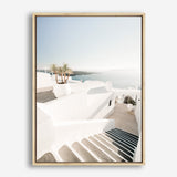 Shop Oia Stairs Photo Canvas Print a coastal themed photography framed stretched canvas print from The Print Emporium wall artwork collection - Buy Australian made prints for the home and your interior decor space, TPE-1304-CA-35X46-NF