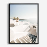 Shop Oia Stairs Photo Canvas Print a coastal themed photography framed stretched canvas print from The Print Emporium wall artwork collection - Buy Australian made prints for the home and your interior decor space, TPE-1304-CA-35X46-NF
