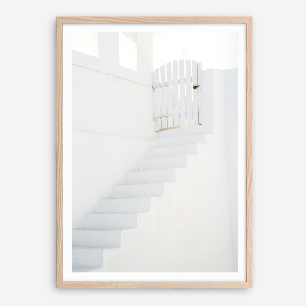 Shop Oia White Steps I Photo Art Print a photography wall art print from The Print Emporium wall artwork collection - Buy Australian made fine art poster and framed prints for the home and your interior decor room, TPE-1334-AP
