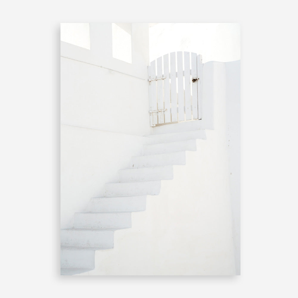 Shop Oia White Steps I Photo Art Print a photography wall art print from The Print Emporium wall artwork collection - Buy Australian made fine art poster and framed prints for the home and your interior decor room, TPE-1334-AP