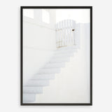Shop Oia White Steps I Photo Art Print a photography wall art print from The Print Emporium wall artwork collection - Buy Australian made fine art poster and framed prints for the home and your interior decor room, TPE-1334-AP