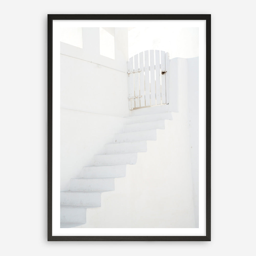Shop Oia White Steps I Photo Art Print a photography wall art print from The Print Emporium wall artwork collection - Buy Australian made fine art poster and framed prints for the home and your interior decor room, TPE-1334-AP