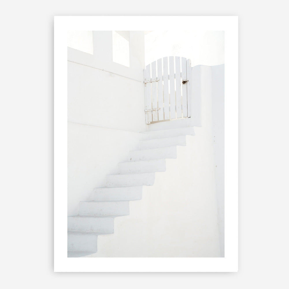 Shop Oia White Steps I Photo Art Print a photography wall art print from The Print Emporium wall artwork collection - Buy Australian made fine art poster and framed prints for the home and your interior decor room, TPE-1334-AP