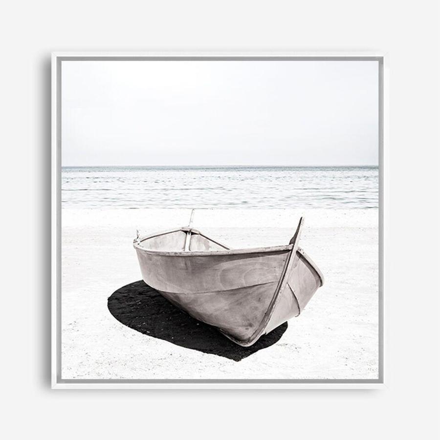 Shop Old Boat (Square) Photo Canvas a coastal themed photography framed stretched canvas print from The Print Emporium wall artwork collection - Buy Australian made prints for the home and your interior decor space, TPE-789-CA-40X40-NF