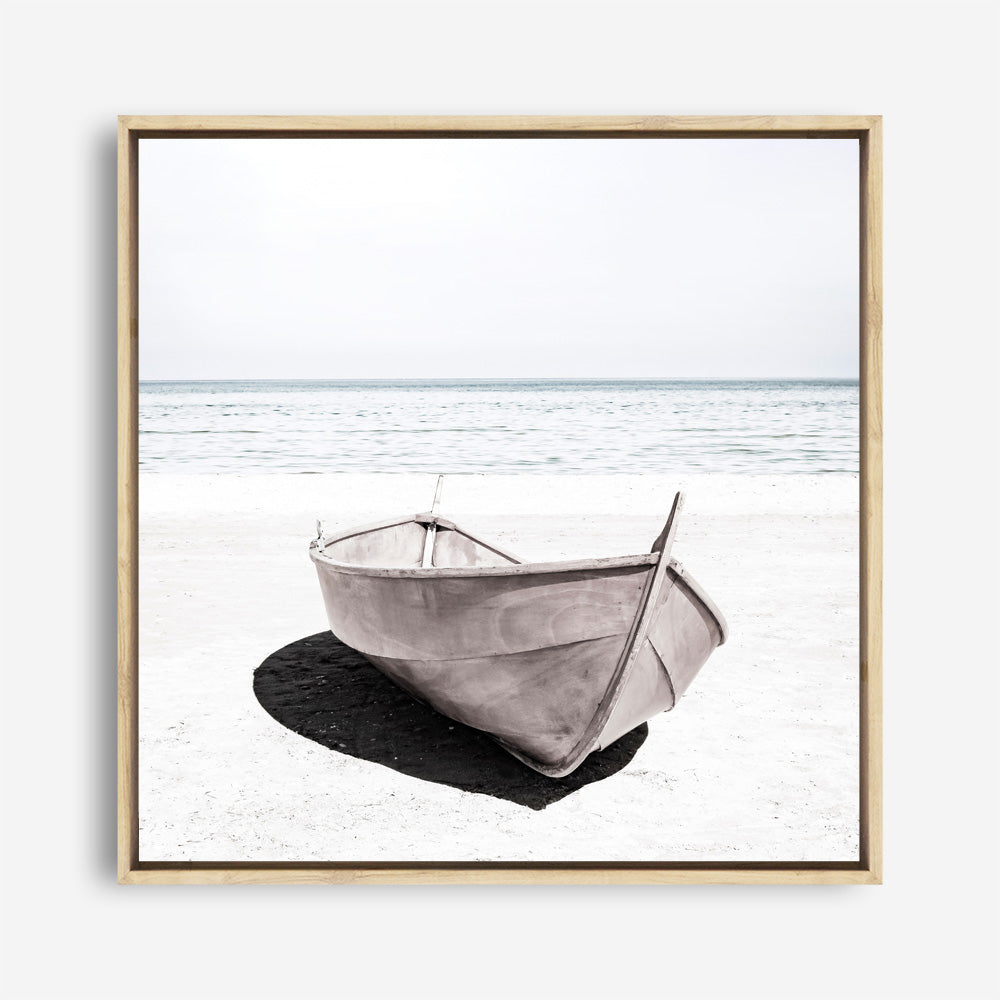 Shop Old Boat (Square) Photo Canvas a coastal themed photography framed stretched canvas print from The Print Emporium wall artwork collection - Buy Australian made prints for the home and your interior decor space, TPE-789-CA-40X40-NF