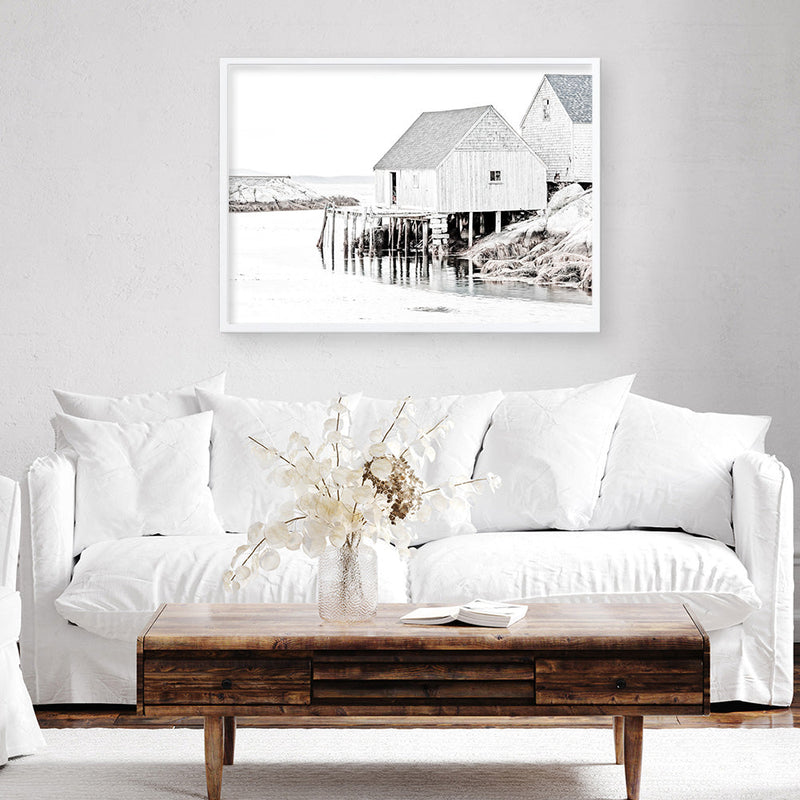 Shop Old Fishing Shack Photo Art Print a coastal themed photography wall art print from The Print Emporium wall artwork collection - Buy Australian made fine art poster and framed prints for the home and your interior decor, TPE-813-AP