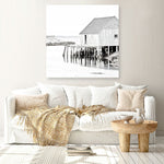 Shop Old Fishing Shack (Square) Photo Canvas a coastal themed photography framed stretched canvas print from The Print Emporium wall artwork collection - Buy Australian made prints for the home and your interior decor space, TPE-814-CA-40X40-NF