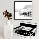 Shop Old Fishing Shack (Square) Photo Canvas a coastal themed photography framed stretched canvas print from The Print Emporium wall artwork collection - Buy Australian made prints for the home and your interior decor space, TPE-814-CA-40X40-NF