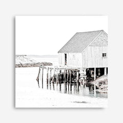 Shop Old Fishing Shack (Square) Photo Canvas a coastal themed photography framed stretched canvas print from The Print Emporium wall artwork collection - Buy Australian made prints for the home and your interior decor space, TPE-814-CA-40X40-NF