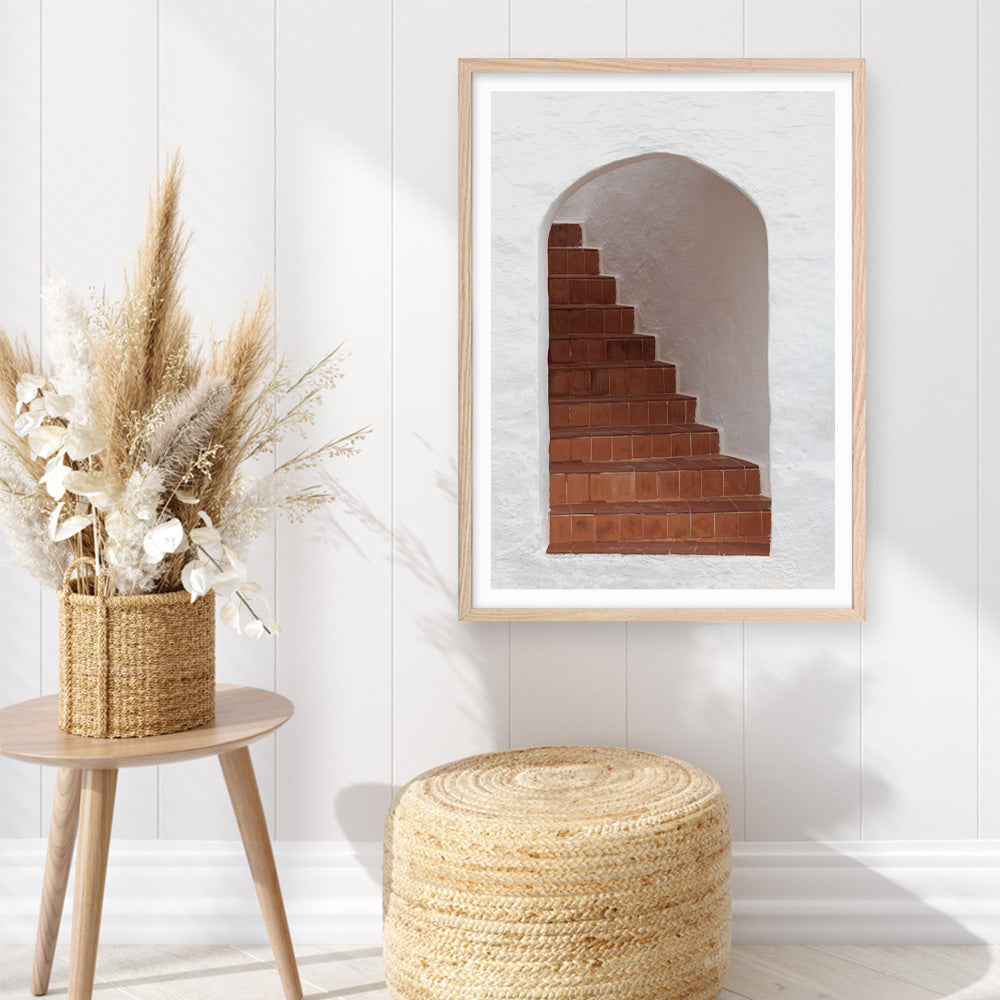 Shop Old Stairway Photo Art Print a Moroccan desert boho themed photography wall art print from The Print Emporium wall artwork collection - Buy Australian made fine art poster and framed prints for the home and your interior decor room, TPE-815-AP