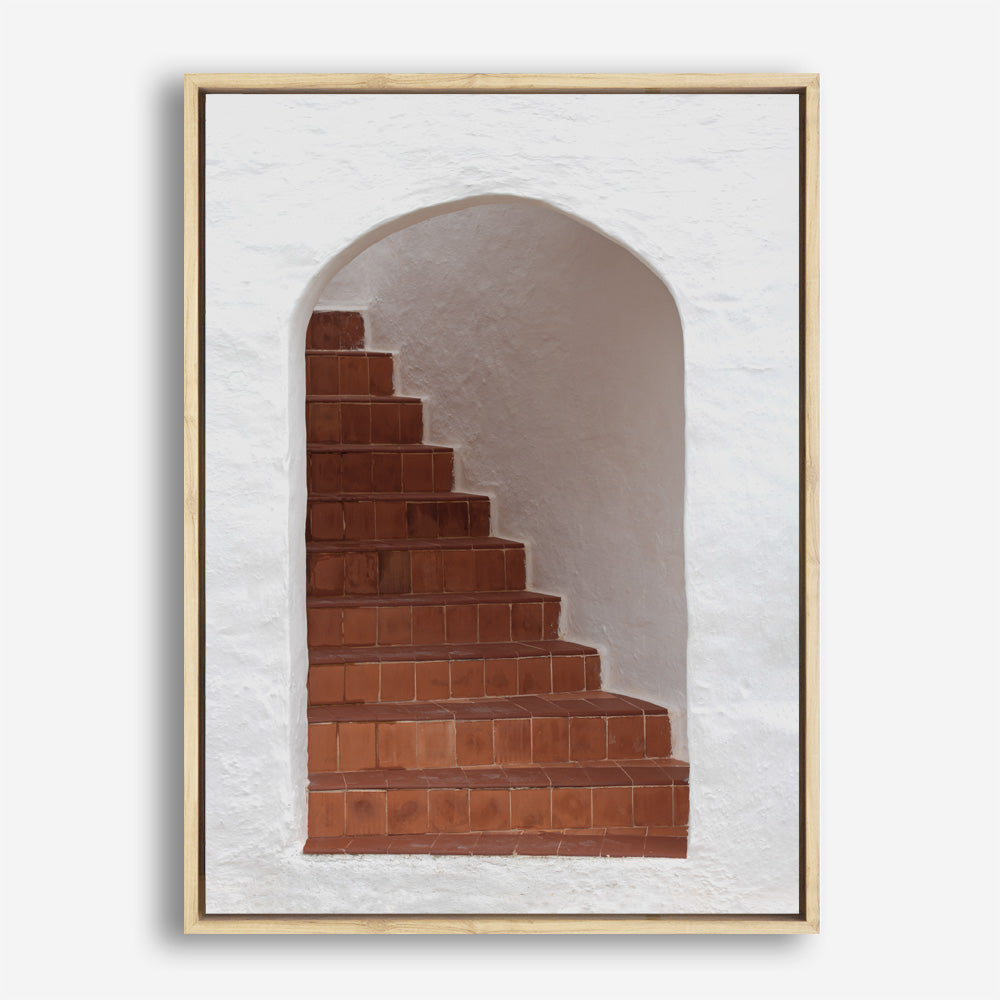 Shop Old Stairway Photo Canvas Print a Moroccan desert boho themed photography framed stretched canvas print from The Print Emporium wall artwork collection - Buy Australian made prints for the home and your interior decor space, TPE-815-CA-35X46-NF
