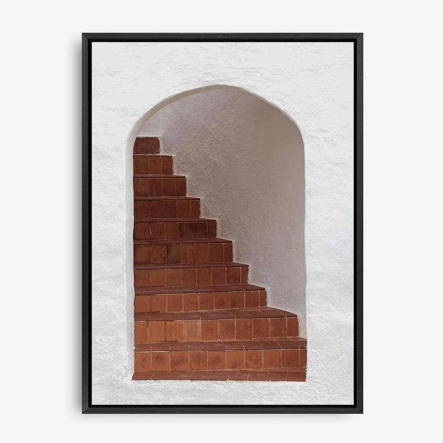 Shop Old Stairway Photo Canvas Print a Moroccan desert boho themed photography framed stretched canvas print from The Print Emporium wall artwork collection - Buy Australian made prints for the home and your interior decor space, TPE-815-CA-35X46-NF