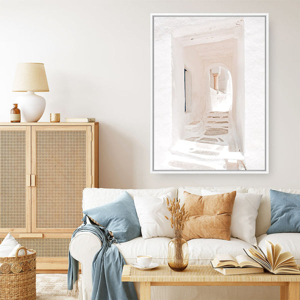 Shop Old White Town Photo Canvas Print a coastal themed photography framed stretched canvas print from The Print Emporium wall artwork collection - Buy Australian made prints for the home and your interior decor space, TPE-1141-CA-35X46-NF