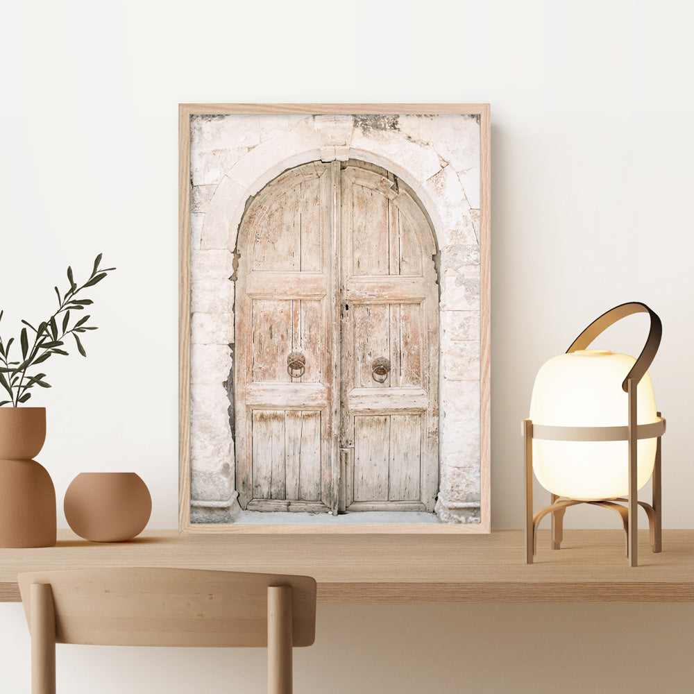 Shop Old Wooden Doorway Photo Art Print a Moroccan desert boho themed photography wall art print from The Print Emporium wall artwork collection - Buy Australian made fine art poster and framed prints for the home and your interior decor room, TPE-1308-AP