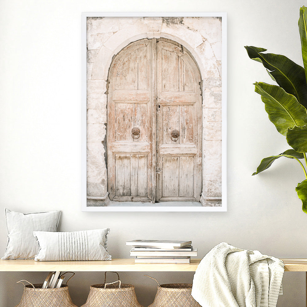 Shop Old Wooden Doorway Photo Art Print a Moroccan desert boho themed photography wall art print from The Print Emporium wall artwork collection - Buy Australian made fine art poster and framed prints for the home and your interior decor room, TPE-1308-AP