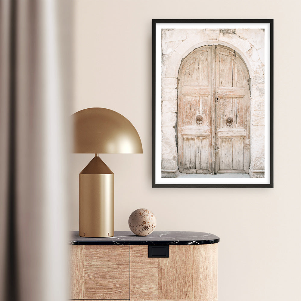 Shop Old Wooden Doorway Photo Art Print a Moroccan desert boho themed photography wall art print from The Print Emporium wall artwork collection - Buy Australian made fine art poster and framed prints for the home and your interior decor room, TPE-1308-AP