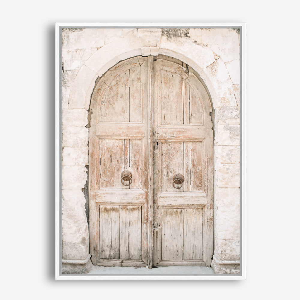 Shop Old Wooden Doorway Photo Canvas Print a Moroccan desert boho themed photography framed stretched canvas print from The Print Emporium wall artwork collection - Buy Australian made prints for the home and your interior decor space, TPE-1308-CA-35X46-NF
