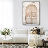 Shop Old Wooden Doorway Photo Canvas Print a Moroccan desert boho themed photography framed stretched canvas print from The Print Emporium wall artwork collection - Buy Australian made prints for the home and your interior decor space, TPE-1308-CA-35X46-NF