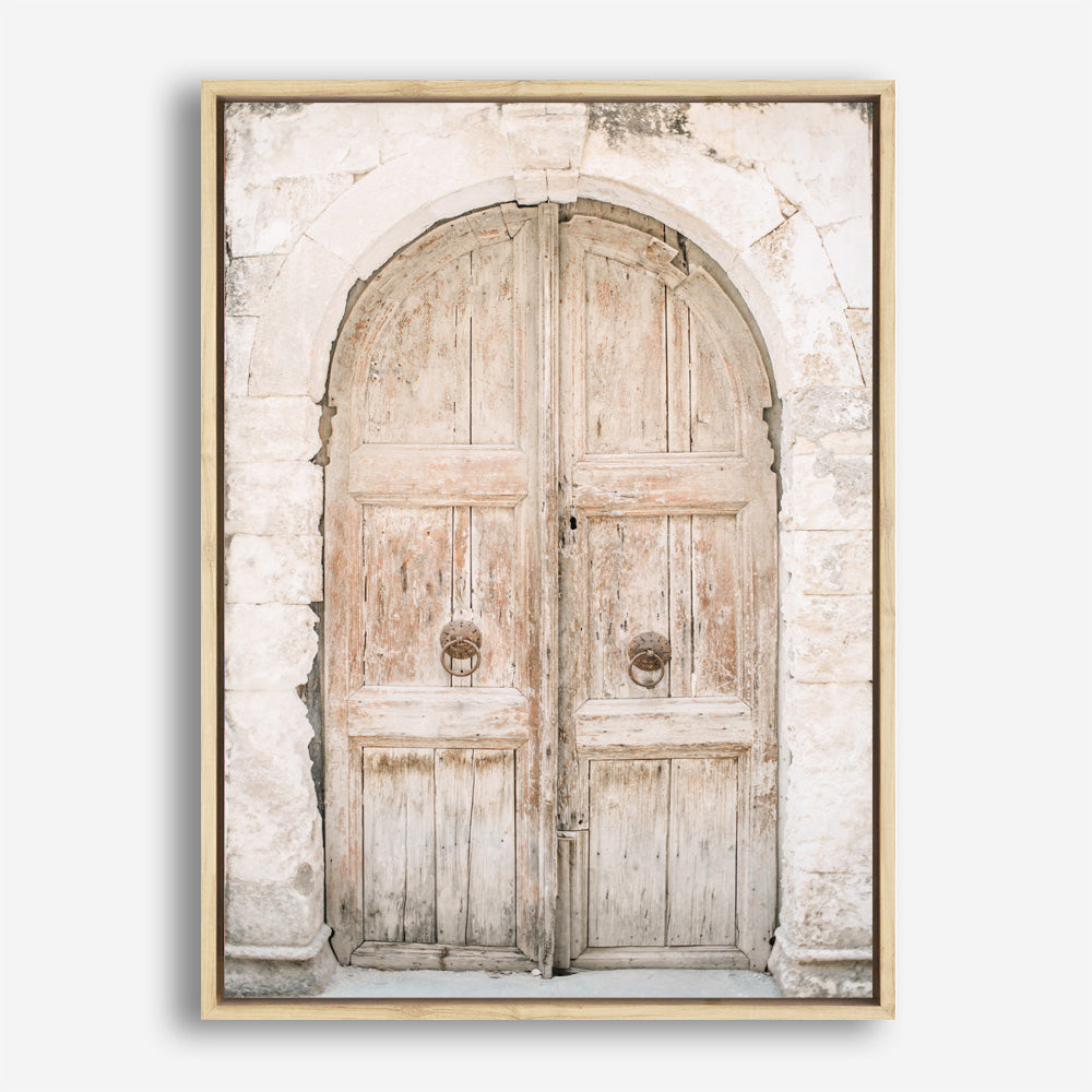 Shop Old Wooden Doorway Photo Canvas Print a Moroccan desert boho themed photography framed stretched canvas print from The Print Emporium wall artwork collection - Buy Australian made prints for the home and your interior decor space, TPE-1308-CA-35X46-NF