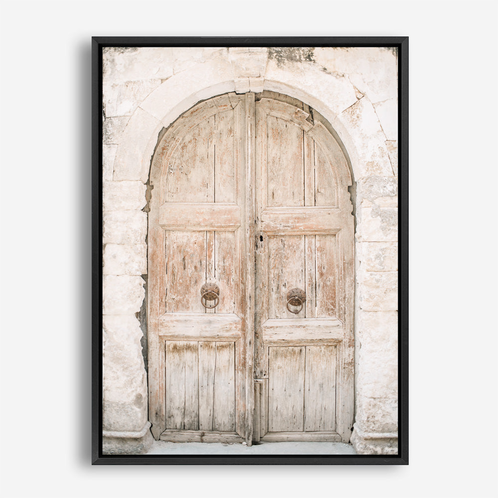 Shop Old Wooden Doorway Photo Canvas Print a Moroccan desert boho themed photography framed stretched canvas print from The Print Emporium wall artwork collection - Buy Australian made prints for the home and your interior decor space, TPE-1308-CA-35X46-NF