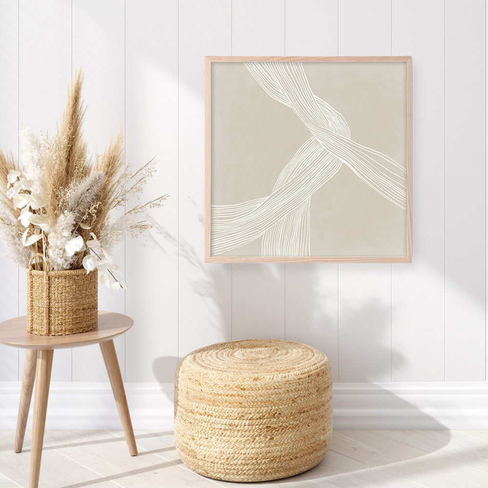 Shop On The Same Wavelength I (Square) Art Print a painted abstract themed wall art print from The Print Emporium wall artwork collection - Buy Australian made fine art painting style poster and framed prints for the home and your interior decor room, TPE-PC-EZ874-AP