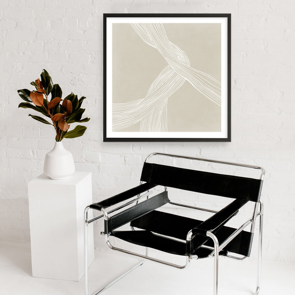 Shop On The Same Wavelength I (Square) Art Print a painted abstract themed wall art print from The Print Emporium wall artwork collection - Buy Australian made fine art painting style poster and framed prints for the home and your interior decor room, TPE-PC-EZ874-AP